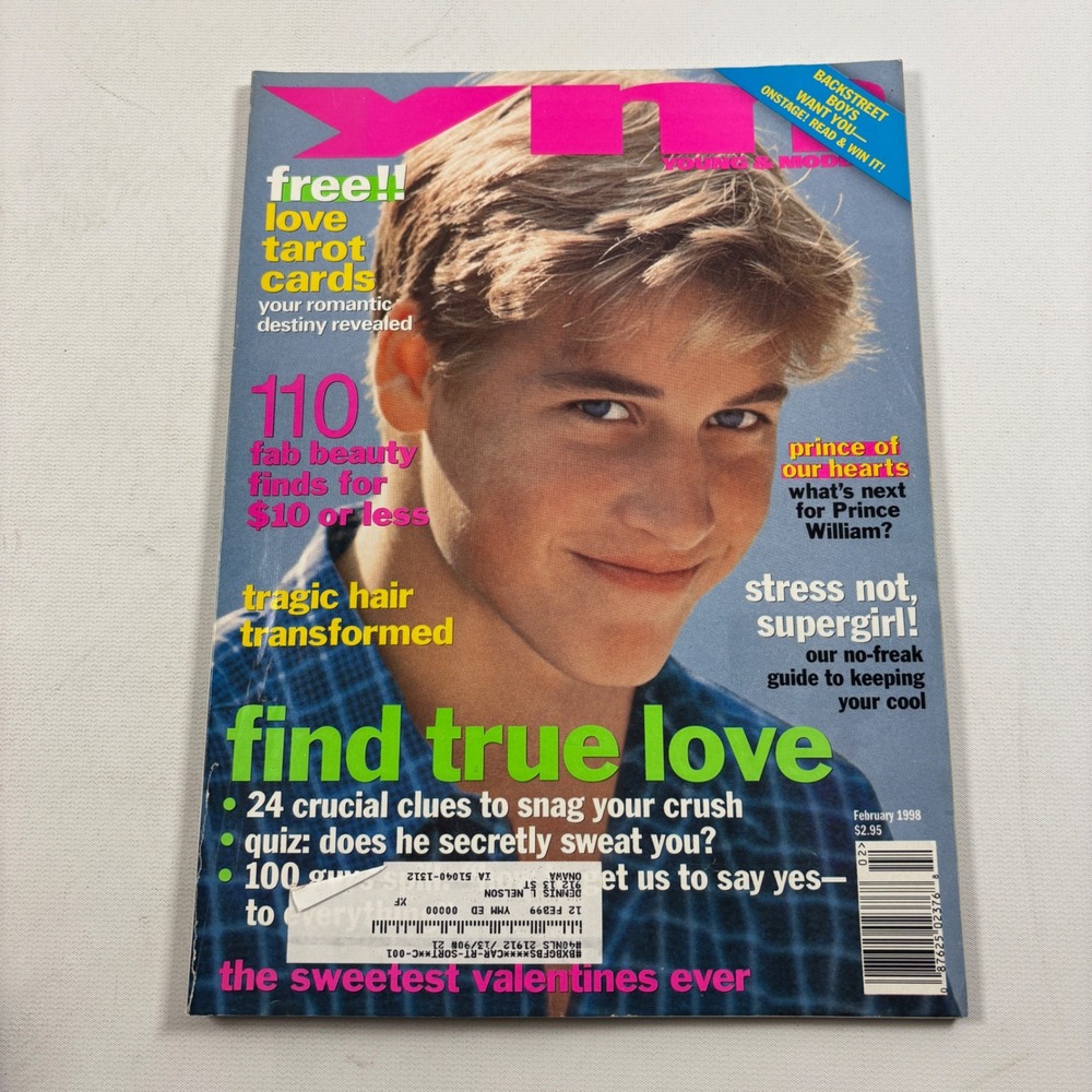 YM Young & Modern Magazine February 1998 Prince William Backstreet Boys Tarot